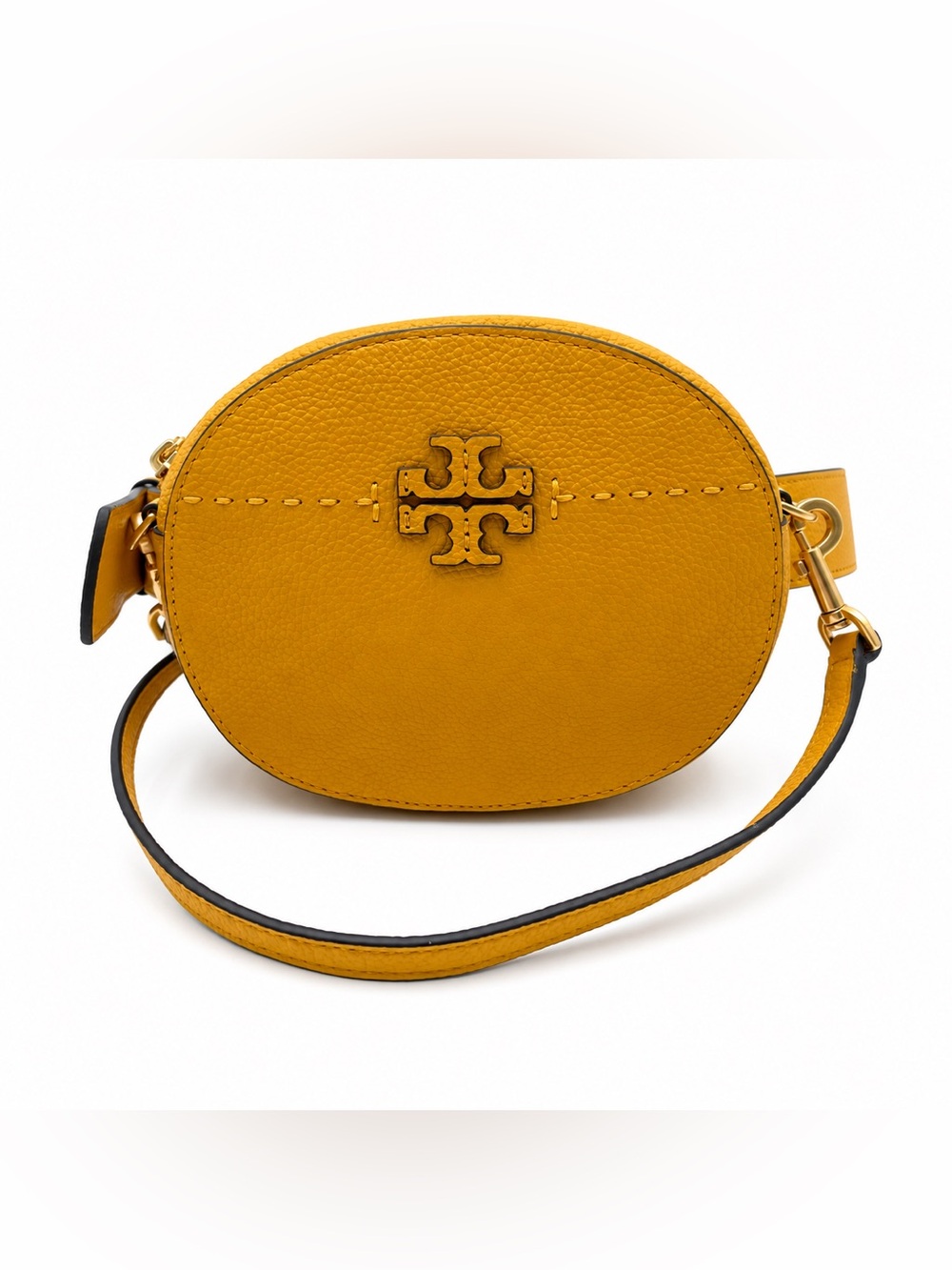 Tory Burch McGraw Mustard Yellow Covertible Belt Bag & Crossbody Bag